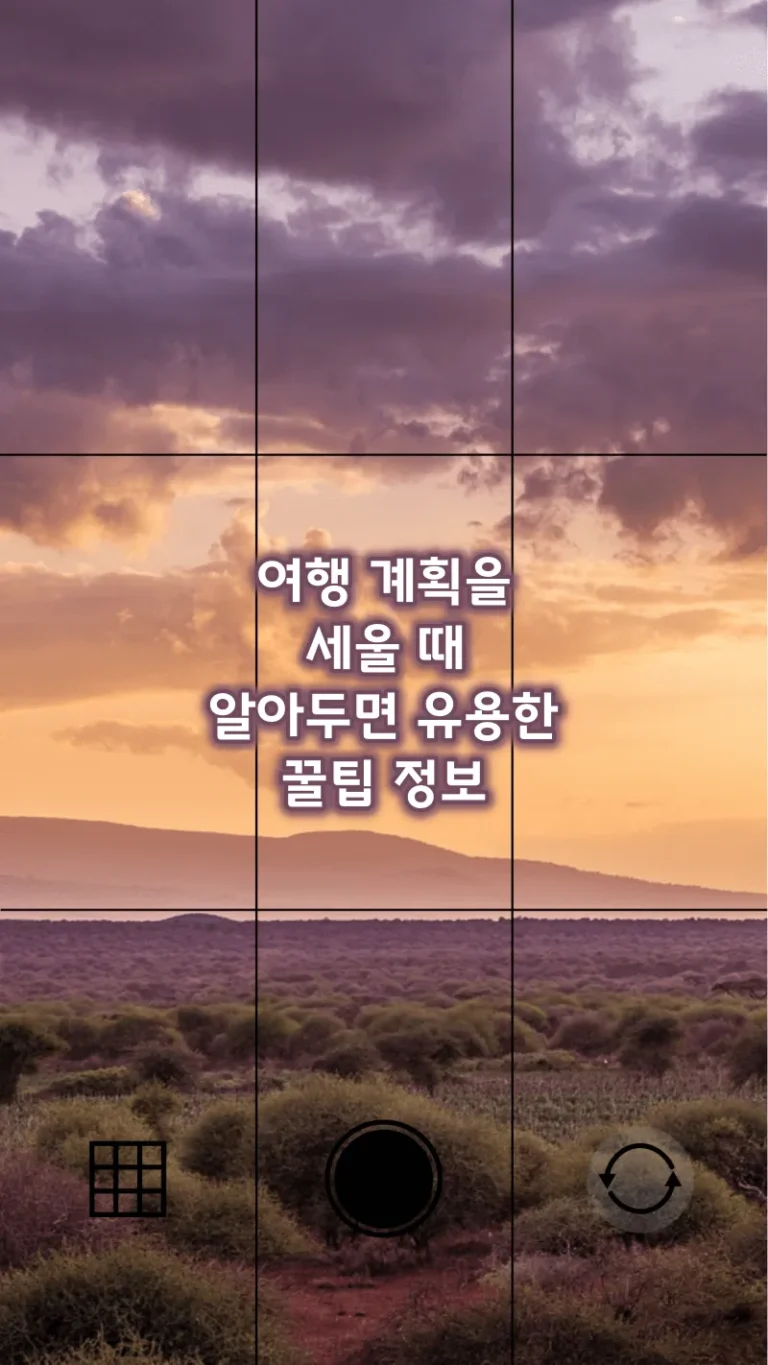 여행 계획을 세울 때 알아두면 유용한 꿀팁 정보