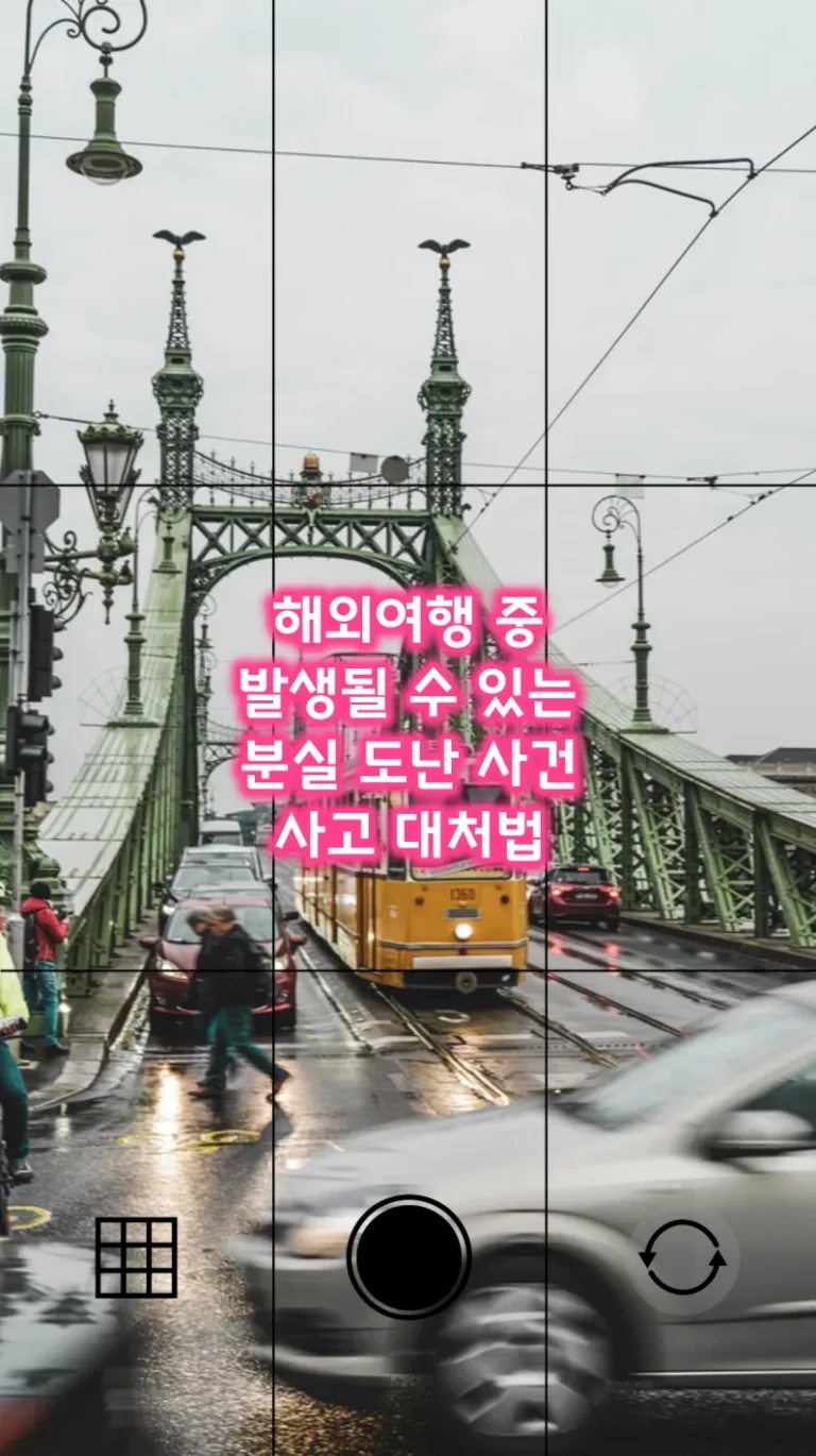 해외여행 중 발생될 수 있는 분실 도난 사건 사고 대처법